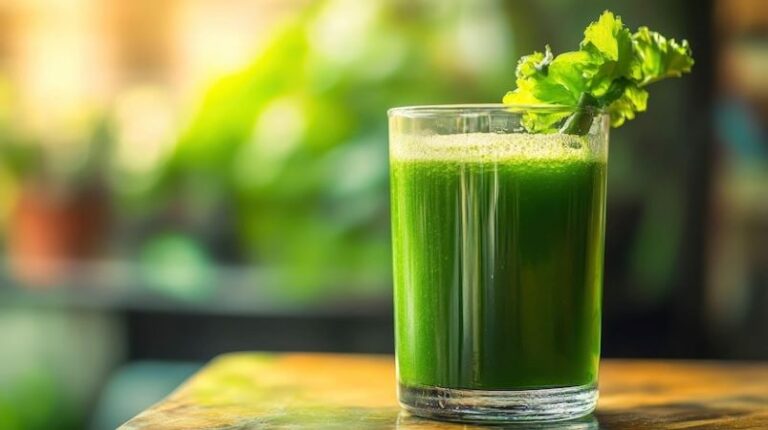 Suco verde de clorofila