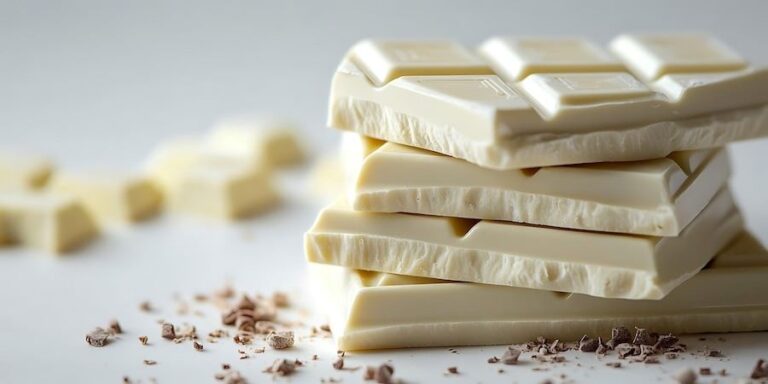 O chocolate branco energético com manteiga de cacau e maltodextrina