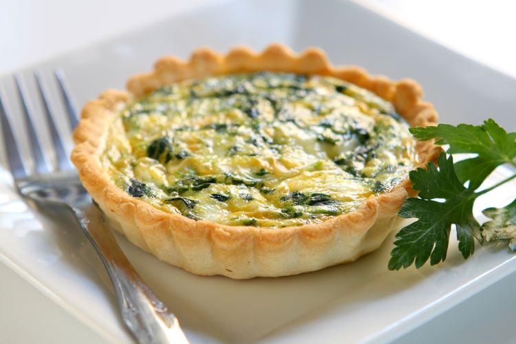 deliciosa receita de quiche funcional de espinafre