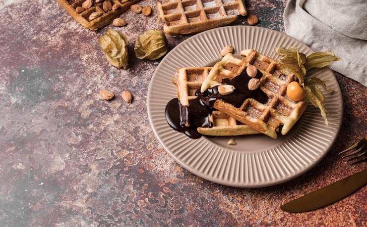 Os waffles resultantes são deliciosos, crocantes por fora e macios por dentro.