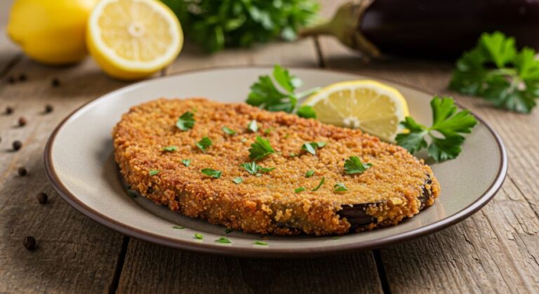 O bife de berinjela empanado é uma refeição deliciosa e fácil que certamente agradará até o comedor mais exigente.