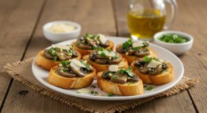 Bruschetta de Cogumelos. É uma maneira deliciosa e fácil de apreciar os sabores da Itália. Confira em nosso site