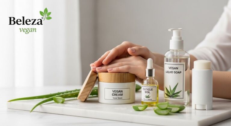  Aprenda uma rotina simples e vegana para manter as mãos macias, protegidas e jovens. Hidratação, esfoliação e fator solar sem crueldade.