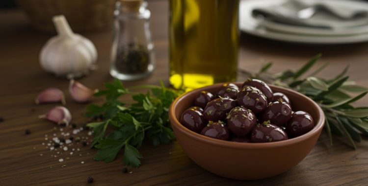 Azeitonas Kalamata: Azeitonas pretas gregas são um tipo delicioso e saboroso de azeitona que pode ser apreciado de várias maneiras