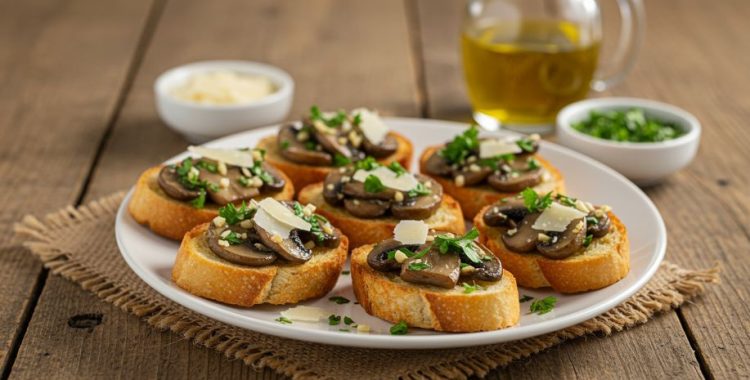 Bruschetta de Cogumelos. É uma maneira deliciosa e fácil de apreciar os sabores da Itália. Confira em nosso site