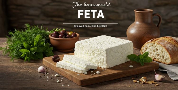 Feta: Um queijo de cabra ou ovelha salgado. O feta também é popular em outros países, como a Turquia, Israel e os Estados Unidos.