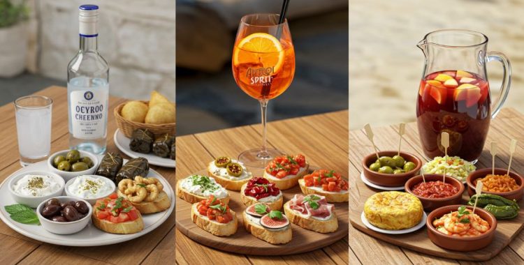 Sabores do Mediterrâneo: 3 Combinações Perfeitas de Drinks e Petiscos para um Happy Hour Inesquecível. Acompanhe em nosso site